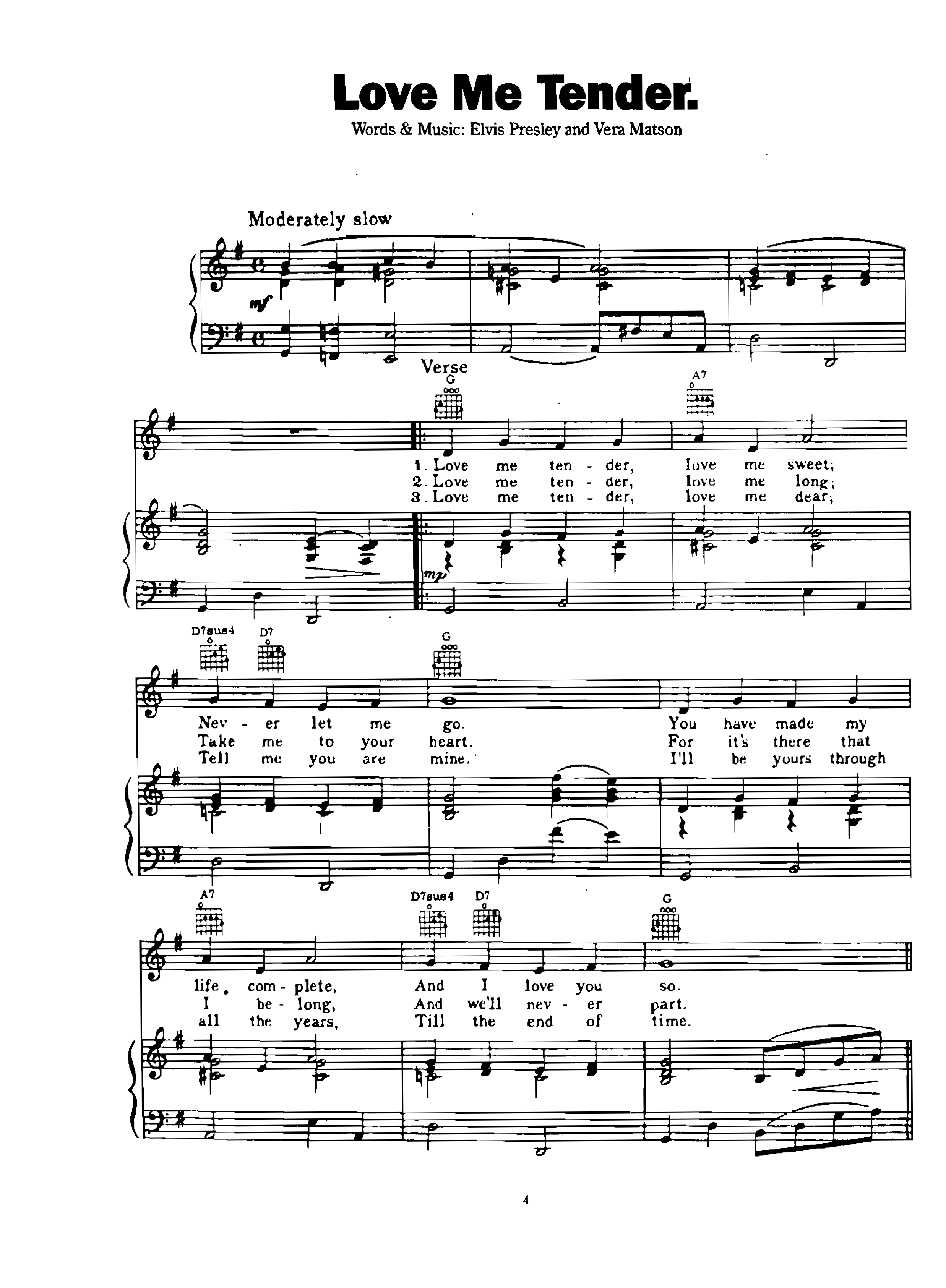 Chia sẻ: Elvis Presley với các ca khúc nổi tiếng soạn cho Piano và Guitar love me tender