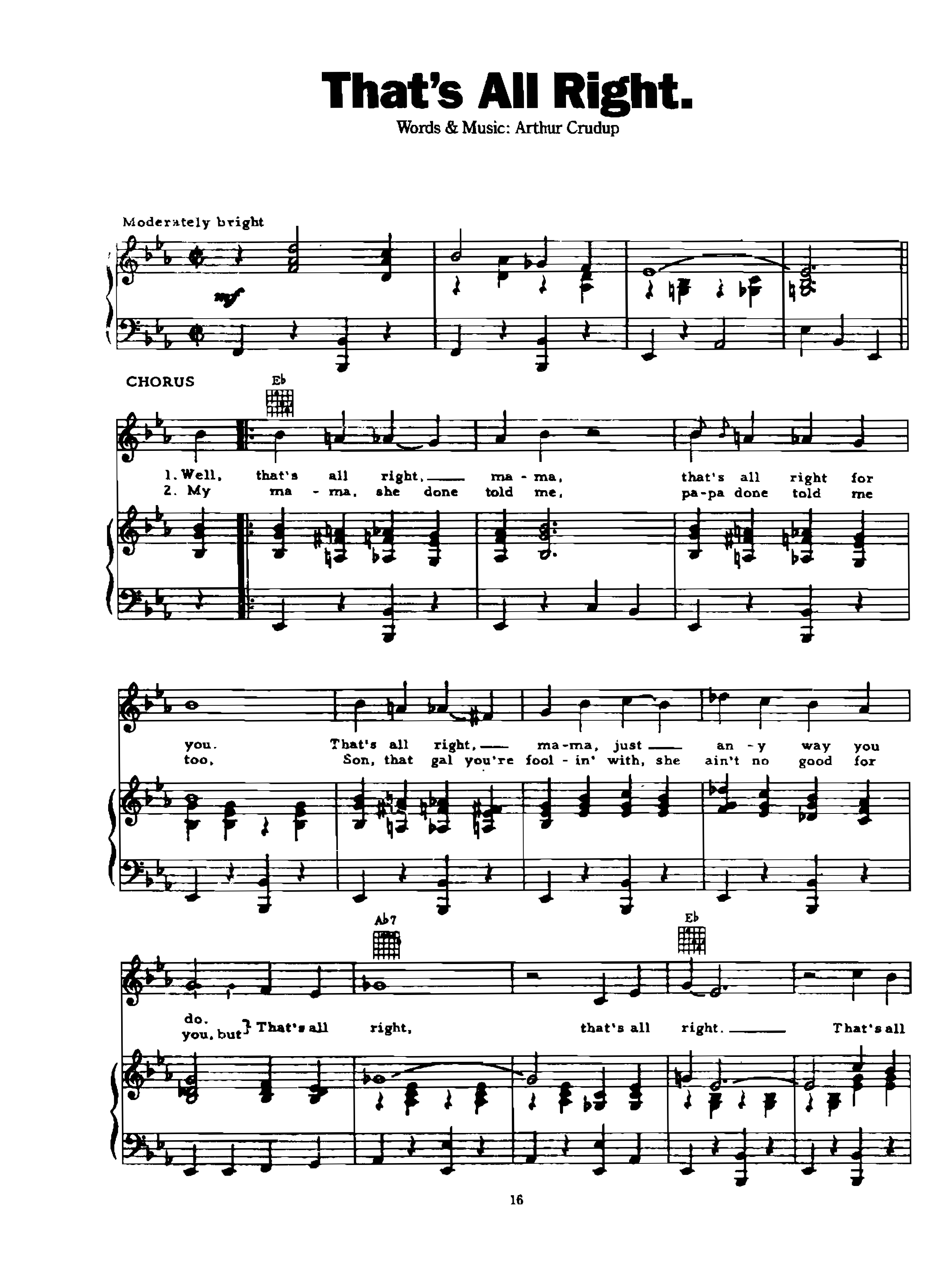 Chia sẻ: Elvis Presley với các ca khúc nổi tiếng soạn cho Piano và Guitar that's all right