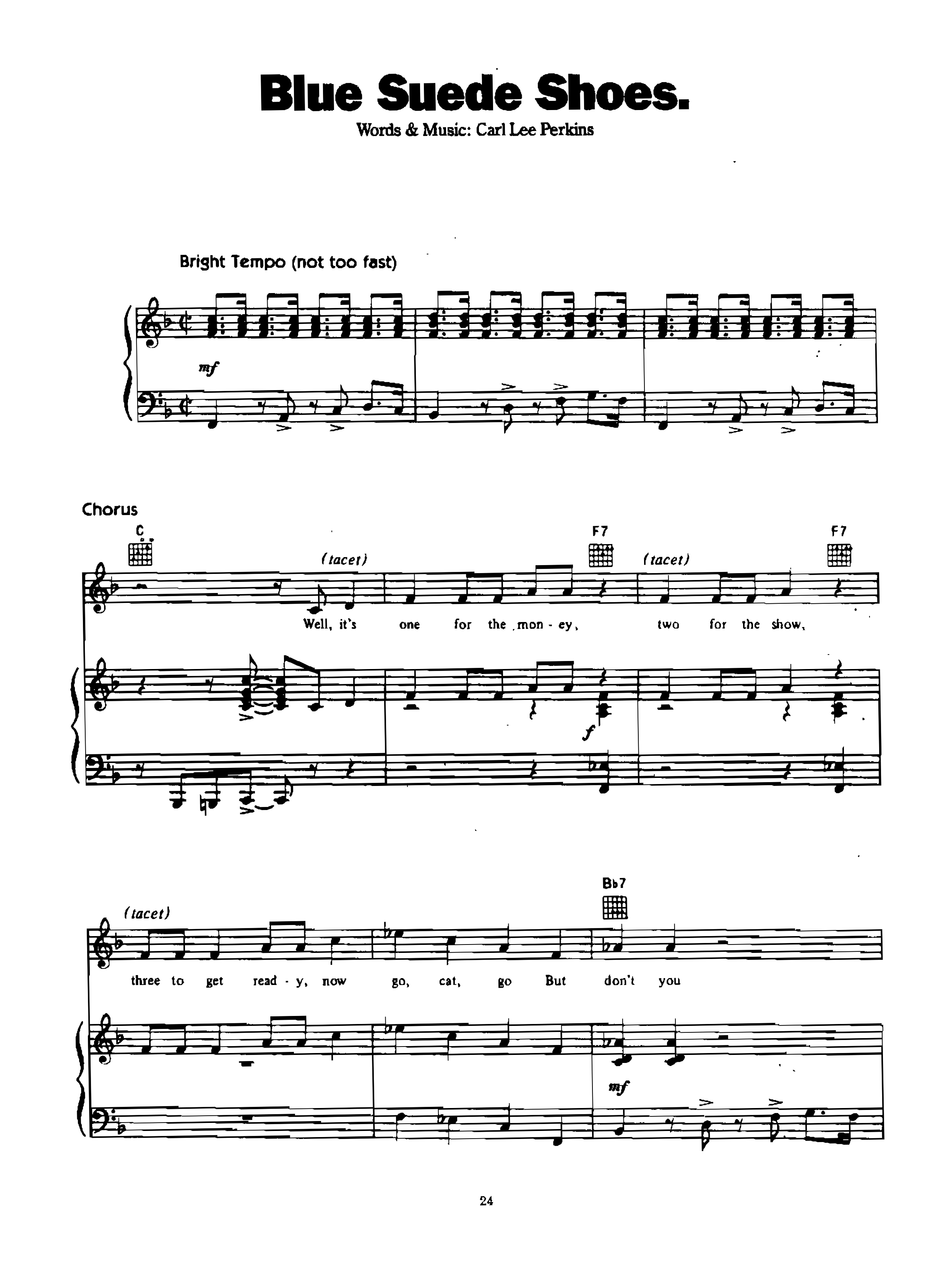 Chia sẻ: Elvis Presley với các ca khúc nổi tiếng soạn cho Piano và Guitar blue suede shoes