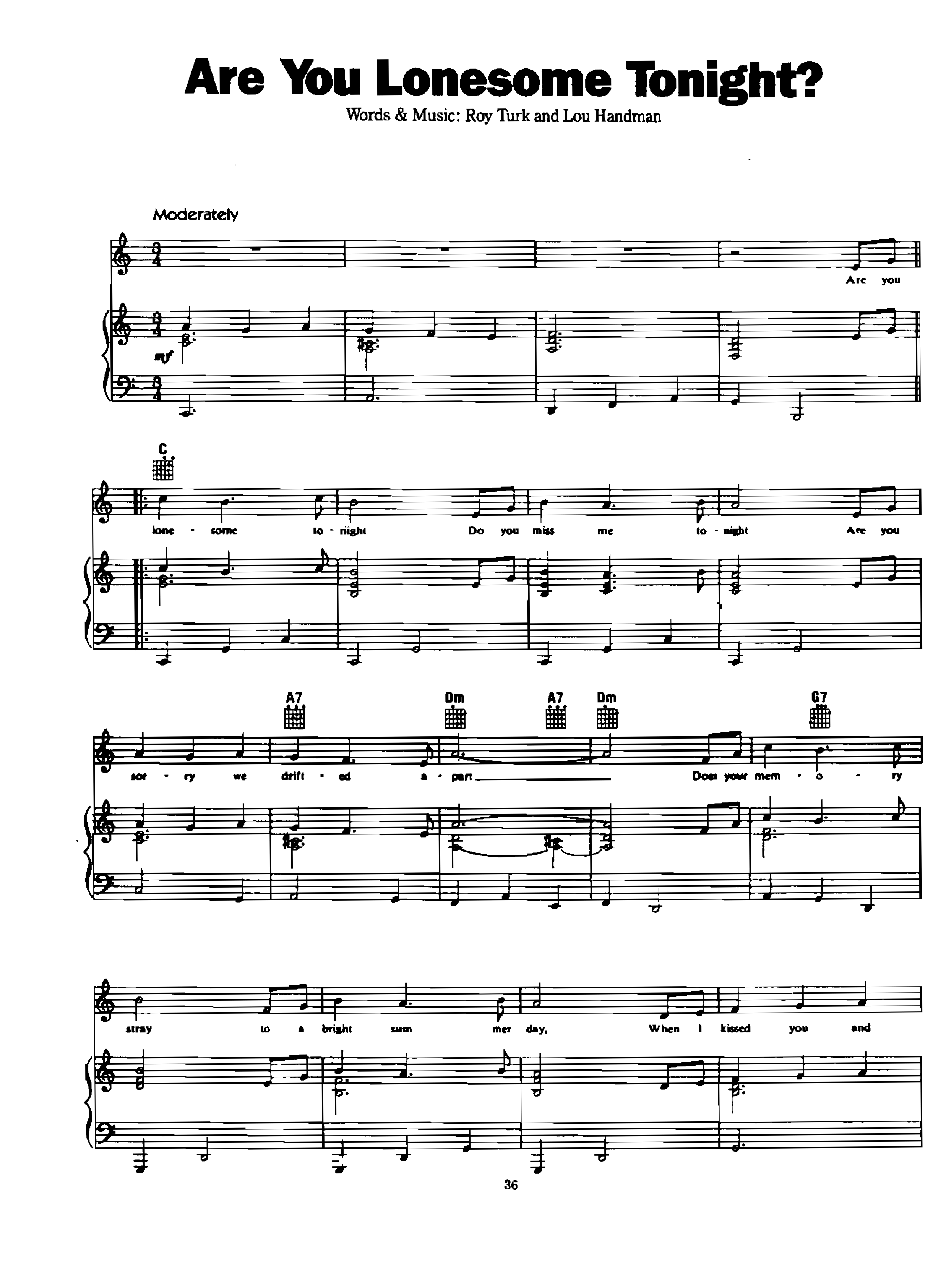 Chia sẻ: Elvis Presley với các ca khúc nổi tiếng soạn cho Piano và Guitar Are you Lonesome tonight