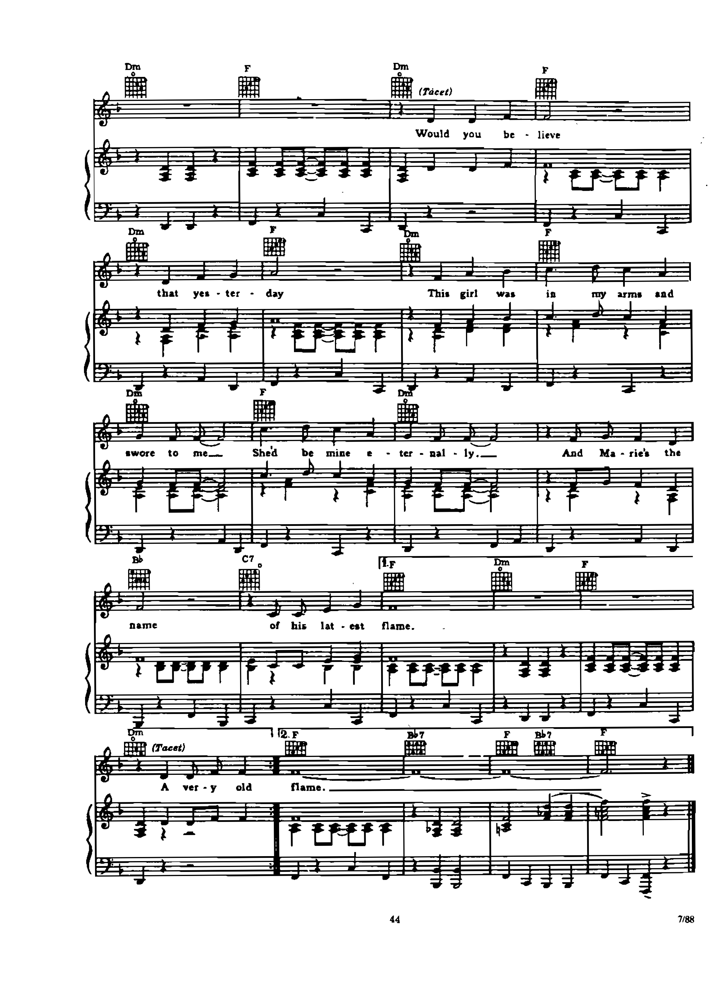 Chia sẻ: Elvis Presley với các ca khúc nổi tiếng soạn cho Piano và Guitar His latest flame (Maire's the name)