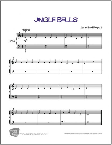 sheet nhạc piano jinge bell
